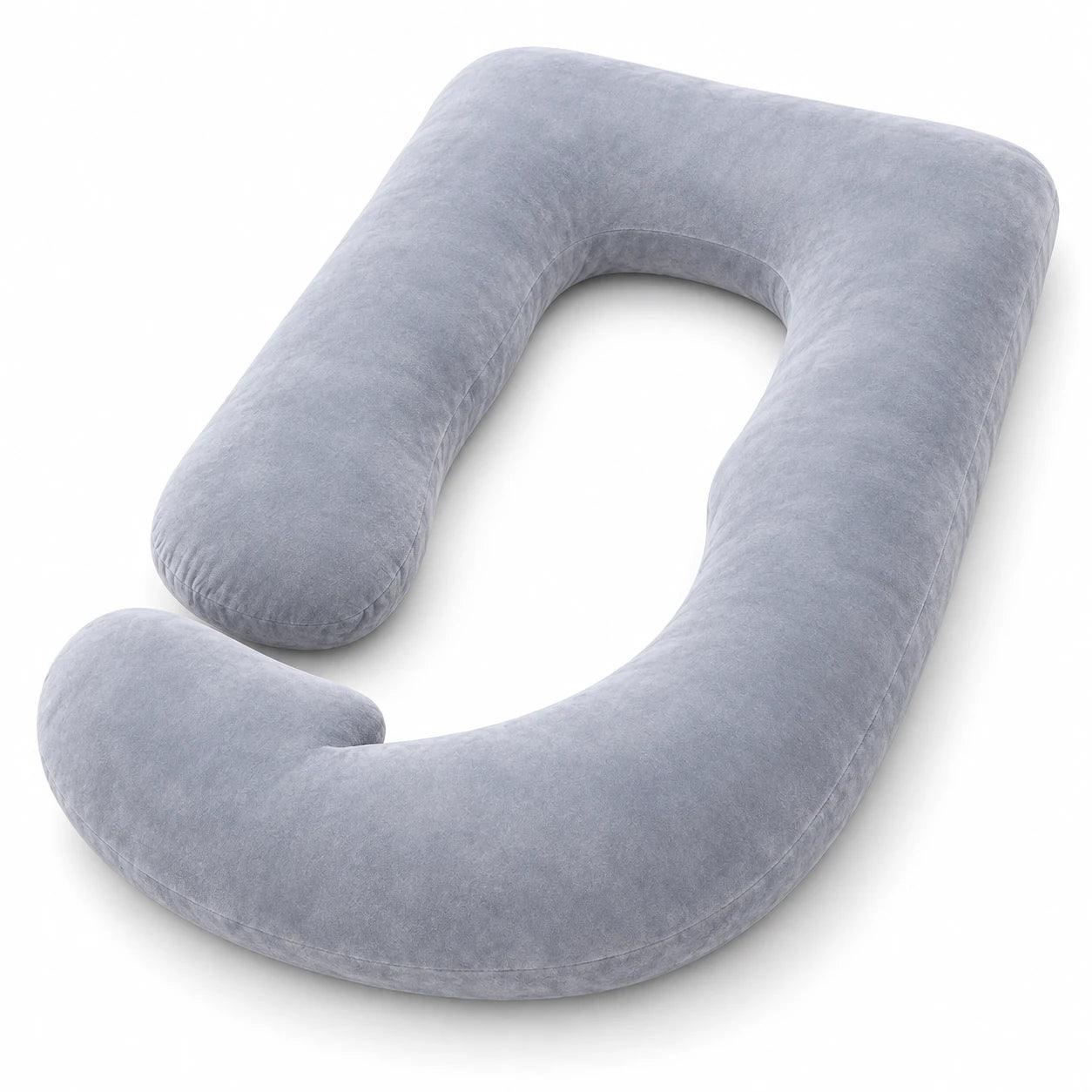 Cuddlebit body pillow in Light Gray — studio view